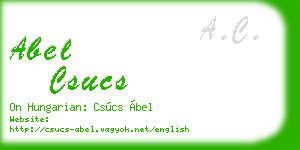 abel csucs business card